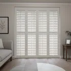 Stone Grey Full Height Plantation Shutters Blinds Uk