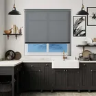 Origin Rock Grey Black Bottom Bar Cordless Roller Blind