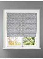 Opulent Slate Damask Roman Blind