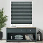 50mm Anthracite Faux Wood Blinds