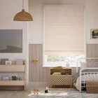 Mickey Spots Pom Pom Strawberries Roman Blind