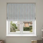 Laura Ashley Painterly Stripe Pale Steel No Drill Blinds Uk