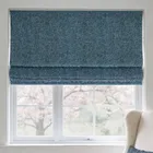 Ante Decor Nymans Boucle Made To Measure Roman Blind Deep Blue