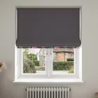 Sara Miller Peony Border Dark Grey Blinds Uk