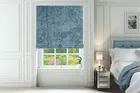 Constance Aqua - Luxury Crushed Velvet Roman Blind