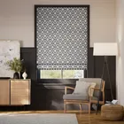Lattice Charcoal Roman Blind