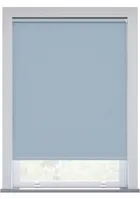 Sky Blue Linen Touch Blackout Twist Fit Roller Blind