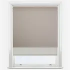 Oxford Blackout Taupe & Natural Double Roller Blind