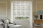 Faroe Olive Abstract Day And Night Blind With Ultra Fine Patterned Voile