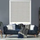50mm Light Grey Oak & Lunar Faux Wood Blinds