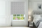 Streisand Grey - Floral Patterned Roman Blind