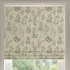 Ante Decor Willow Printed Cotton Made To Measure Roman Blind French Grey