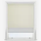 Double Roller Fusion Blackout White & Grey Double Roller Blind