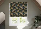Acanthus Navy - Roman Blind