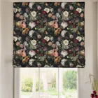 Linda Barker Florabunda Velvet Made To Measure Roman Blind Carbon