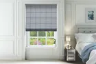 Plaid Sky Blue - Check Roman Blind