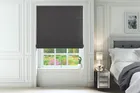 Atrani Charcoal - Luxury Basketweave Roman Blind