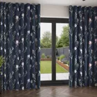 Laura Ashley Hawling Irises Midnight Navy Wave Curtain Blinds Uk