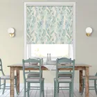 Paradise Palm Blue Roller Blinds