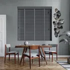 Khol Wood Blind With Slate Ladder Tapes