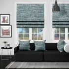 Eb Chenille Duck Egg Roman Blind