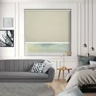 Bedtime Hessian White Bottom Bar Roller Blind