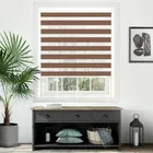 Plain Soft Brown- Electrical Day And Night Blinds