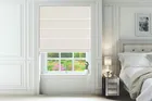 Atrani White - Luxury Basketweave Roman Blind