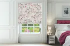 Sara Miller Hummingbird Oyster - Designer Floral Roman Blind