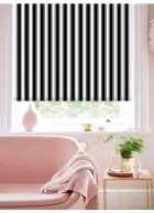 Ticking Stripe Black Roller Blind