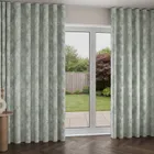 Laura Ashley Eglantine Silhouette Woven Smoke Green Wave Curtain Blinds Uk