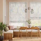 Virginia Creeper Voile Opal Roman Blind