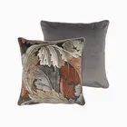 William Morris Acanthus Velvet Chestnut Cushion