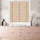 50mm Daitan & Light Beige Wooden Blinds