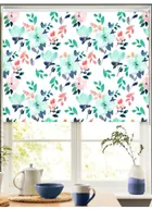 Mint Blossom Floral Roller Blind