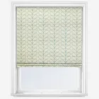 Orla Kiely Linear Stem Dark Powder Blue Roman Blind