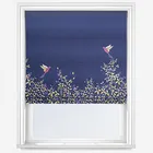 Sara Miller Hummingbird Border Deep Navy Roman Blind