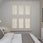 Almond Cream Tier On Tier Plantation Shutters Blinds Uk