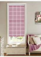 Herringbone Check Dusky Pink Roller Blind