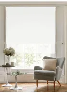 Blackout Rice White And Sheer White Double Roller Blind