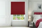 Como Scarlet Red - Woven Twist Fit No Drill Roman Blind
