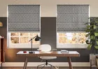Chevron Stripe Charcoal - Roman Blind