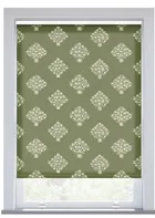 Jl X Sanderson Ottoman Flowers Forest Green Roller Blind