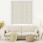 35mm Cream Grain & Barley Faux Wood Blinds