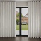 Laura Ashley Candy Stripe Dove Grey Wave Curtain Blinds Uk