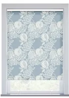 Jl X Sanderson Cantaloupe Menai Blue Roller Blind