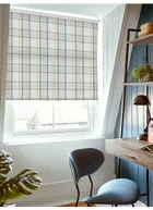 Devon Check Teal Roller Blind