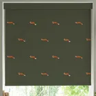 Sophie Allport Foxes Made To Measure Roller Blind Forest Green