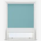 Double Roller Supreme Blackout Ocean Green & White Double Roller Blind
