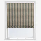 Emily Bond Block Printed Stripe Blue & Green Roman Blind